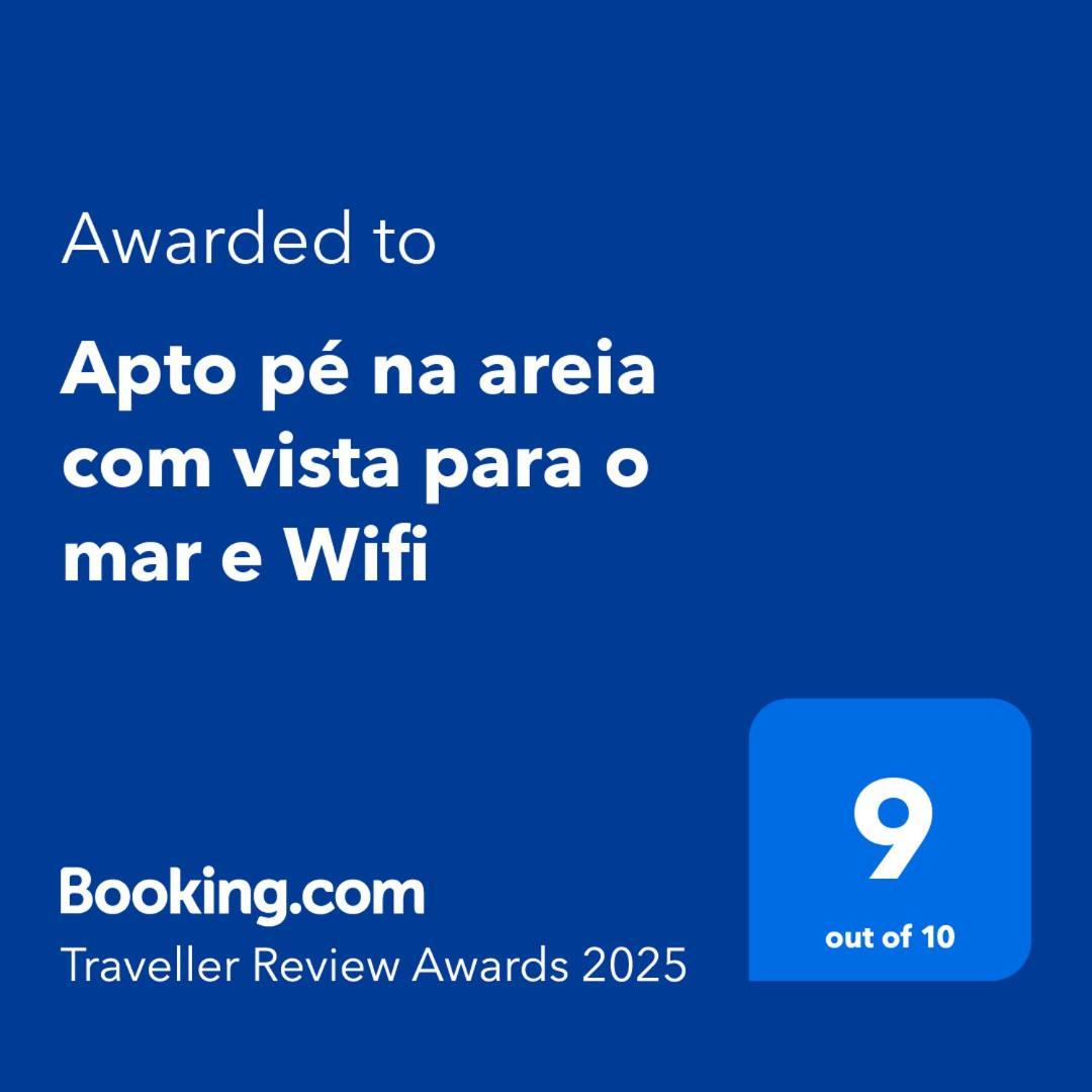 Apto Pe Na Areia Com Vista Para O Mar E Wifi Прая-Гранди Экстерьер фото